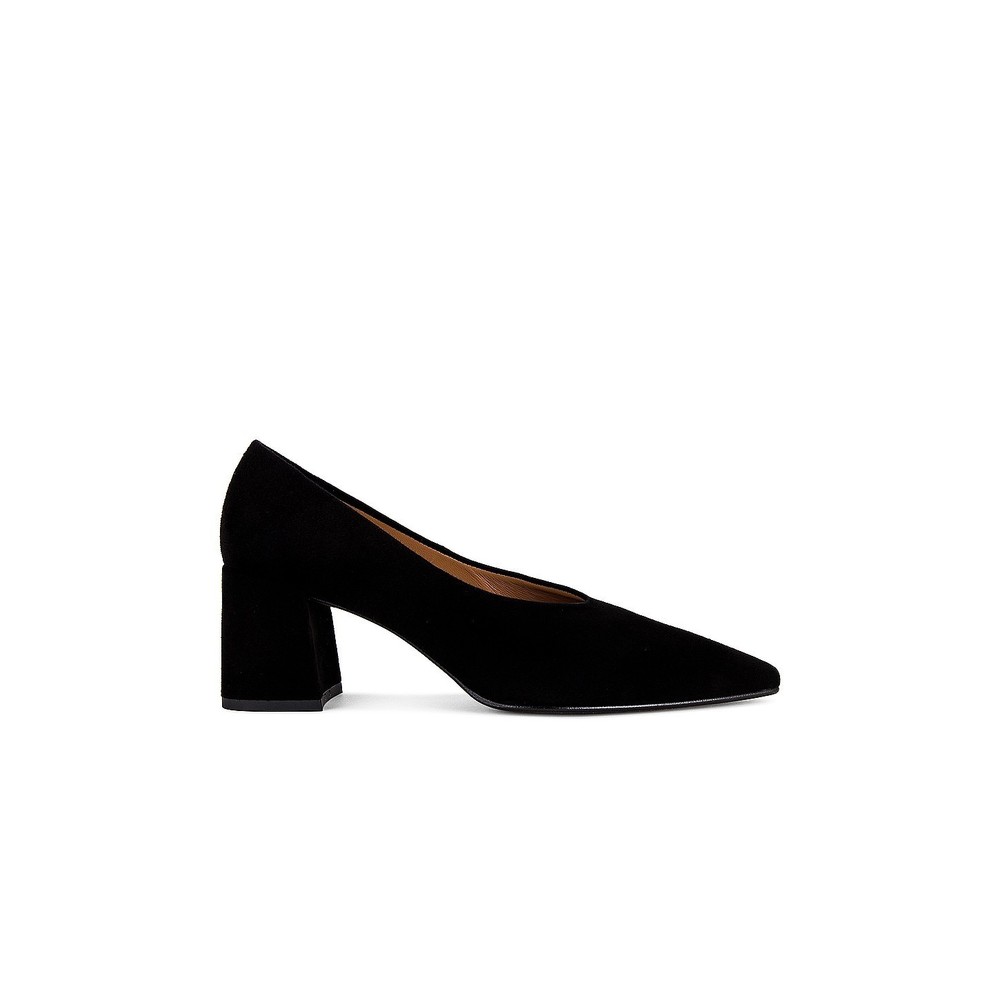Flattered Angela Heel in Black suede leather like new